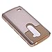LG LEON Case, Adela Shop 2 In 1 Hard PC Silicone Protective Case Non-Slip Perfect-Fit Rubber Bumper Slim Heavy Duty Dual Layer Cover For LG Leon LTE C40/Power L22C/Destiny L21G (Gold+Gold)