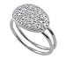 Sterling Silver Oval Shape CZ Ring in Paved Setting