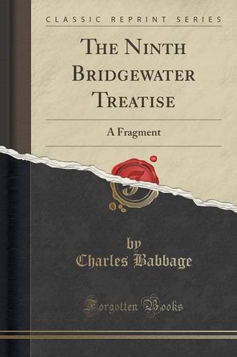 the ninth bridgewater treatise a fragment classic reprint