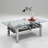 Couchtisch Nicole in Glas/Metall