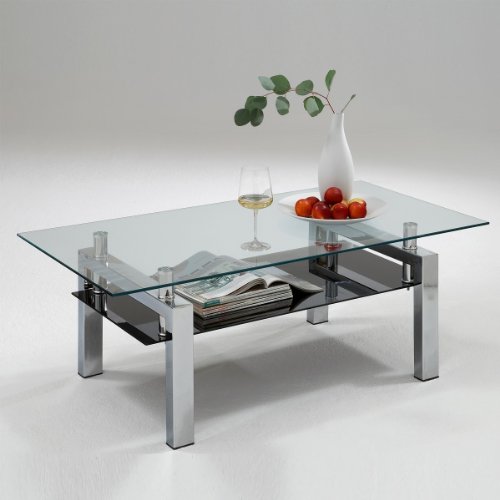Couchtisch Nicole in Glas/Metall