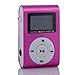 UNIWENT Mini USB Clip MP3 Player LCD Screen Support 32GB Micro SD TF Card Hot Pink