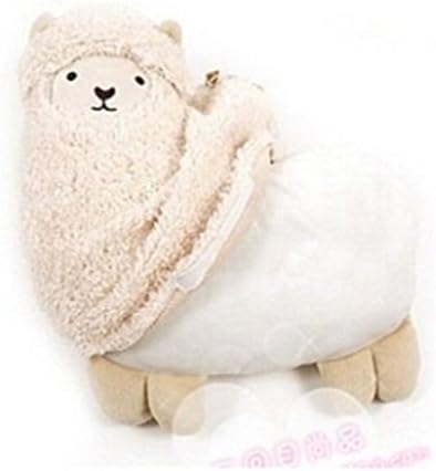 Wenfengshop Aunt Merry Mokomoko Llama Alpaca Hug Pillow Cushion Doll (Beige)