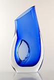 Glass Blue Vase Beautiful & Elegant 100% Handblown Art X488-1 Reviews