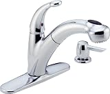 Delta Faucet 468-SD-DST Cicero Single-Handle Pull-out Kitchen Faucet with Soap and Lotion Dispenser, Chrome