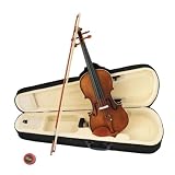 Antique Wood Maple 4/4 Violin with Bow, Free Case, and Accessories