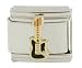 SilverBin Enamel Paint Rock n Roll Guitar Stainless Steel Italian Charm Link