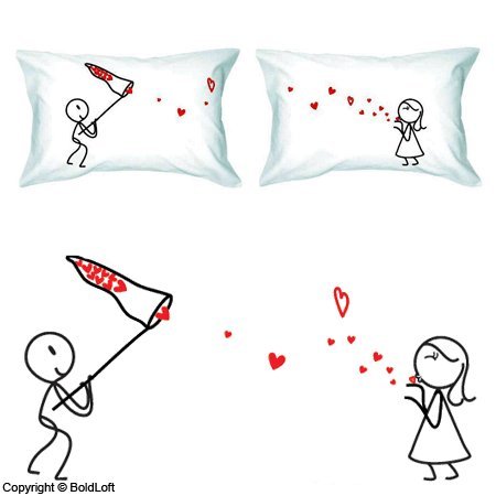Boldloft Catch My Love Couple Pillowcases Cute Couple