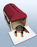 Faltbare Hundehütte / Auto Transportbox M Weinrot-Beige