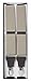 Men's Elasticized Y-back Adjustable Clip-on Suspenders - 46 and 54 Inch