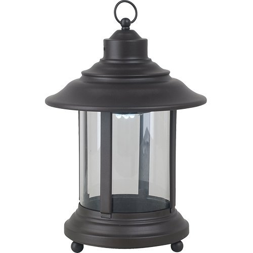 Royce Lighting RLB2201SM-23 Battery Operated LED Lantern with Clear Glass in Oil-Rubbed Bronze Finish