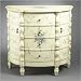 AA Importing Two Door and Four Drawer Cabinet in Distressed Antique Ivory 49625