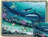 Radiant Reef Fish Coral Sea Turtle Etc Tapestry Throw Blanket by Wyland