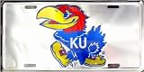 Kansas Jayhawks Chrome License Plate