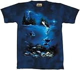 The Mountain Stormy Night Orca Whale Adult Tee T-shirt