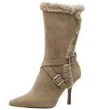 AK Anne Klein Womens Dwell Buckle Boot