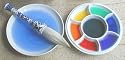 7 Well Porcelain Palette with Porcelain Cover