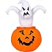 Gemmy Industries 22923-51 Airblown Inflatable Ghost Out of Pumpkin - 4 Feet