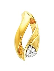 18K Yellow Gold Diamond Pendant/Slide - 0.40 Ct. -- LIFETIME WARRANTY