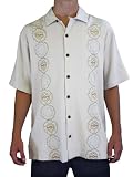 Tommy Bahama 100% Silk Mandala Bay Camp Shirt Beige T33255-3791