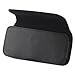 High Quality Black Horizontal Leather Pouch Protective Carrying Cell Phone Case Belt Clip Holster Cover Secure Belt Loops for iphone 4 4s iphone 5 with Air on / Otterbox Commuter / Defender Case on + White Stylus Pen