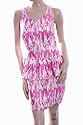 Vero Moda Rosa & Weiß Geometrisch Druck Kleide