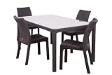 Atlantic Tahiti 5-Piece Dining Set - Brown