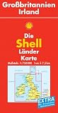  : Shell L&auml;nderkarte. Gro&szlig;britannien, Irland. 1 : 750 000. Mit Ortsverzeichnis und Reisef&uuml;hrer