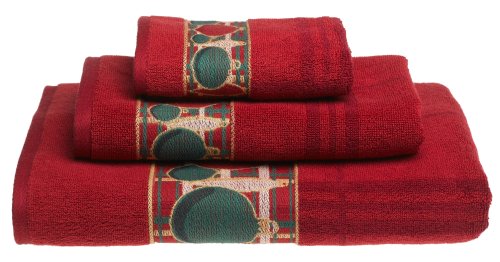 Lenox Ornament Bath Towel, Red