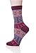 Color City Womens 5 Pairs Colorful Thick Knitting Cotton Crew Socks - Warm Wool Winter Socks,Free Size,Style a