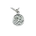 Pewter St. Michael Medal with Endless 27" Chain