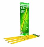 Dixon Ticonderoga Wood-Cased Black-Core #2 Pencils, Soft, Pre-Sharpened, 12 Count, Yellow (13806)