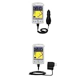 Essential Kit for the Garmin iQue M3 - includes Car and Wall Charger with Rapid Charge Technology - Gomadic Brand w/ TipExchange Technology