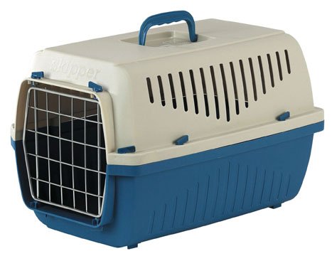 Economy Pet Carrier Size 1F Blue / Tan - 19 x 12.5 x 12.25 inches