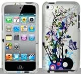 Purple Flowers Hard Snap On Case Cover Faceplate Protector for Apple iPod Touch 4 4th Generation + Free Texi Gift Box
