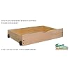 Oak Front Platform Bed Storage Drawers - Free Standing - Solid Wood - Unfinished