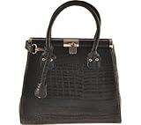 La Diva Women's The Toni Croco Bag Medium Handbag