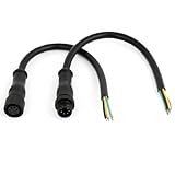 uxcell 5 ピン メス―オス 防水コネクタ ソケット LED ライト 延長ケーブル　交換可能 43cm