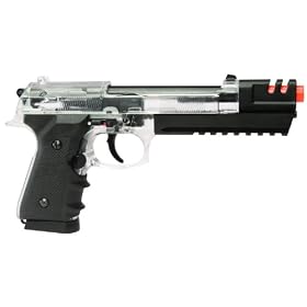 Crosman Stinger ASP50C Spring-Powered Airsoft Pistol (Clear/Black)