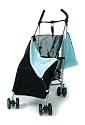 Stay-put buggy blanket - Reversible black / aqua