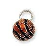 Sterling Silver Enamel Basketball Charm