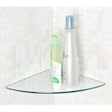 Glass Corner Shelf 10x10 Curve 1/4"
