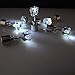 S Light up Led Earrings Blinking Earrings Studs Dance Party Accessories Ear Drop Pendant Stud Stainless (Color White-2 Pairs)