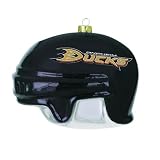 Pack of 2 NHL Anaheim Ducks Blown Glass Helmet Christmas Ornaments 4"