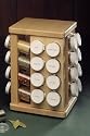 J.K. Adams CSL-32-SM 32-Jar Maple-Wood Spice Carousel