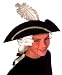 Forum Novelties Child Size American Colonial Black Costume Hat with White Wig and Feather