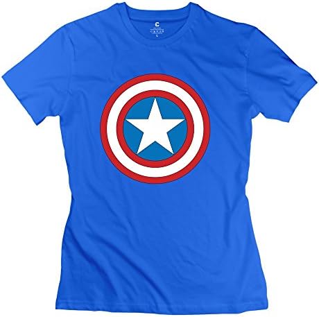 PTYS Women's Tees Captain America Logo Size M RoyalBlue