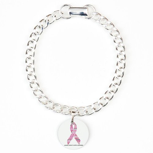 Charm Bracelet Cancer Pink Ribbon Support Breast 