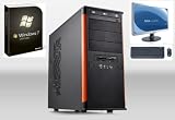 Zoom Produkt-Bild: ONE Gamer-PC Core i7-930, 4x2,80Ghz (Quadcore), 4 GB DDR3-RAM, 750GB HDD SATA2, DVD-Brenner, 1024MB ATI Radeon HD5770, 7.1 Sound, GigaBit-LANUSB 3.0, inkl. Microsoft Windows 7 Ultimate 64-Bit, inkl. Belinea 22 Zoll TFT 102240, Tastatur und Maus
