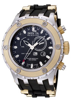 Invicta Men's 6204 Reserve Collection GMT 18k Gold-Plated and Stainless Steel Watch